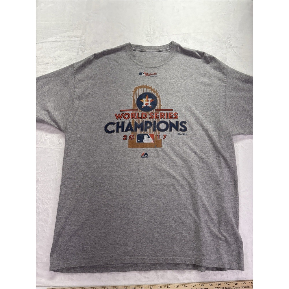 Houston Astros Shirt Mens XL 2017 World Series Champions MLB Baseball Majestic